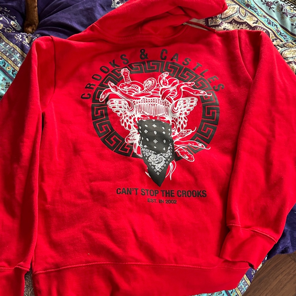 Crooks & Castles Red Graphic Hoodie